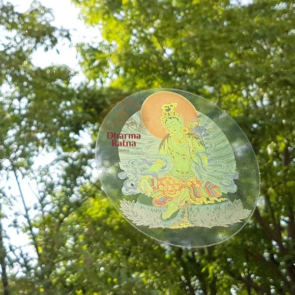 Green Tara decal transparent Buddhist sticker