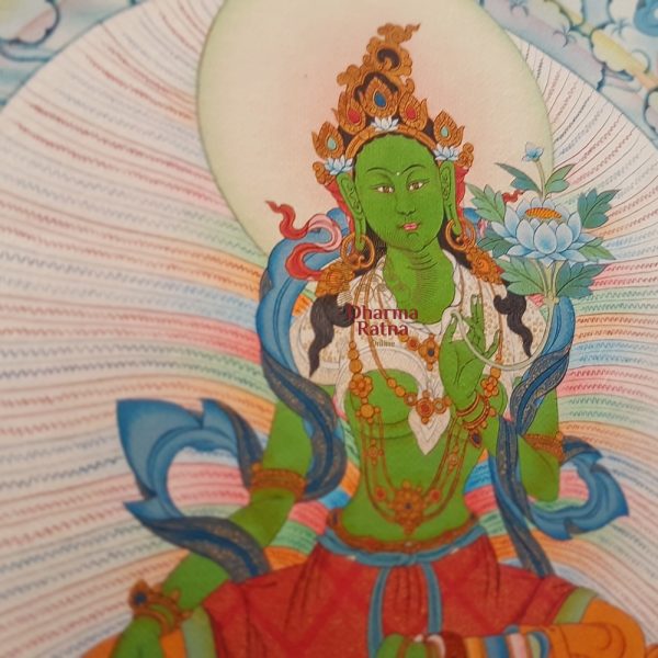 eight green tara thanka drolma inner sadhana