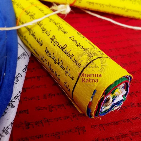 Buddhist prayer flags lungta cotton natural eco